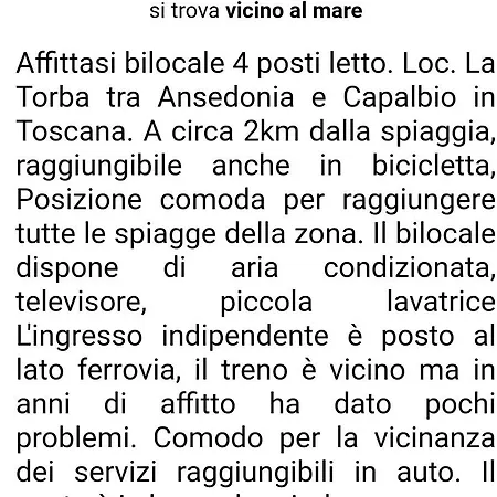 Capalbio Argentario Orbetello Bilocale Al Mare La Torba